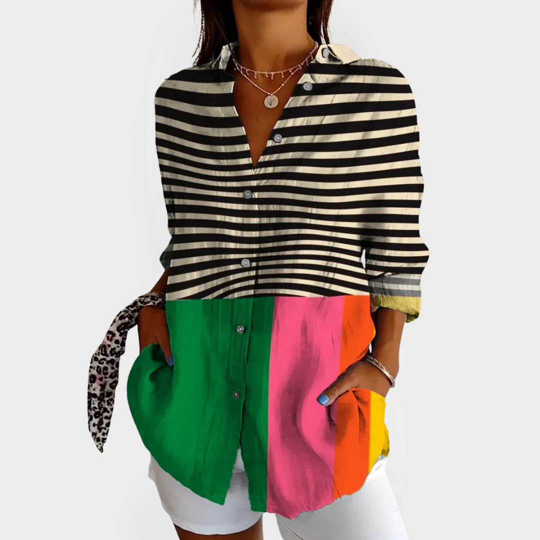 Marilou | Blouse met Kleurrijk Ontwerp