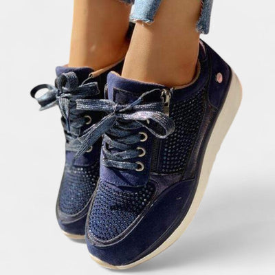 Gleame Sneakers - Casual veterschoenen met rits voor dames