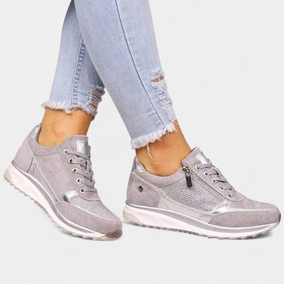 Gleame Sneakers - Casual veterschoenen met rits voor dames