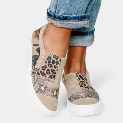 Gleame Instappers - Vrouwelijke casual platte sneakers in denim