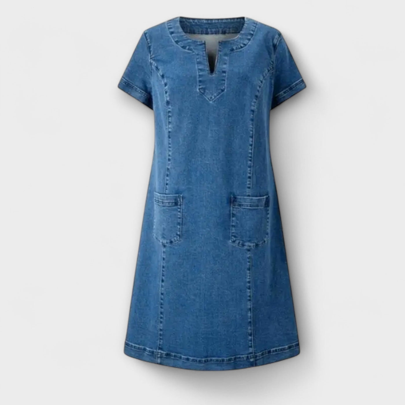 Mathea - Zachte Denim Jurk