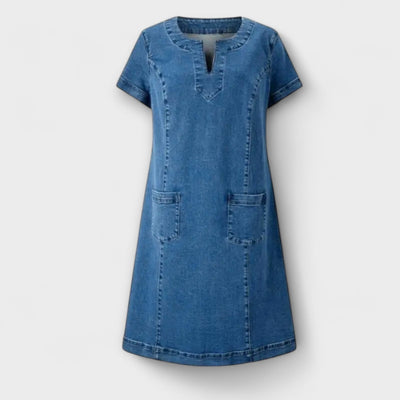 Mathea - Zachte Denim Jurk