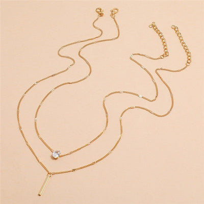 Vintage-halskettingset met gouden hanger