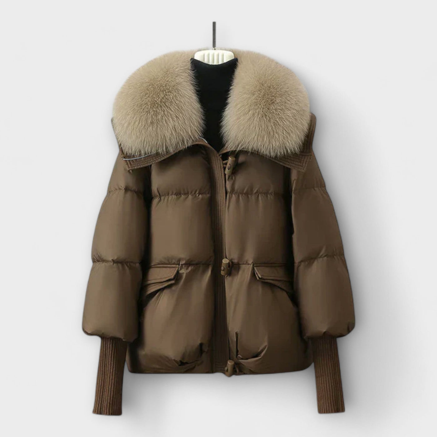 Lucyna - Elegante Jas met Bont