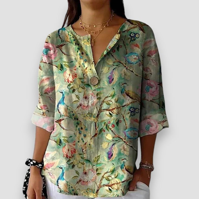 Elenora | Vintage Bloes met Bloemen