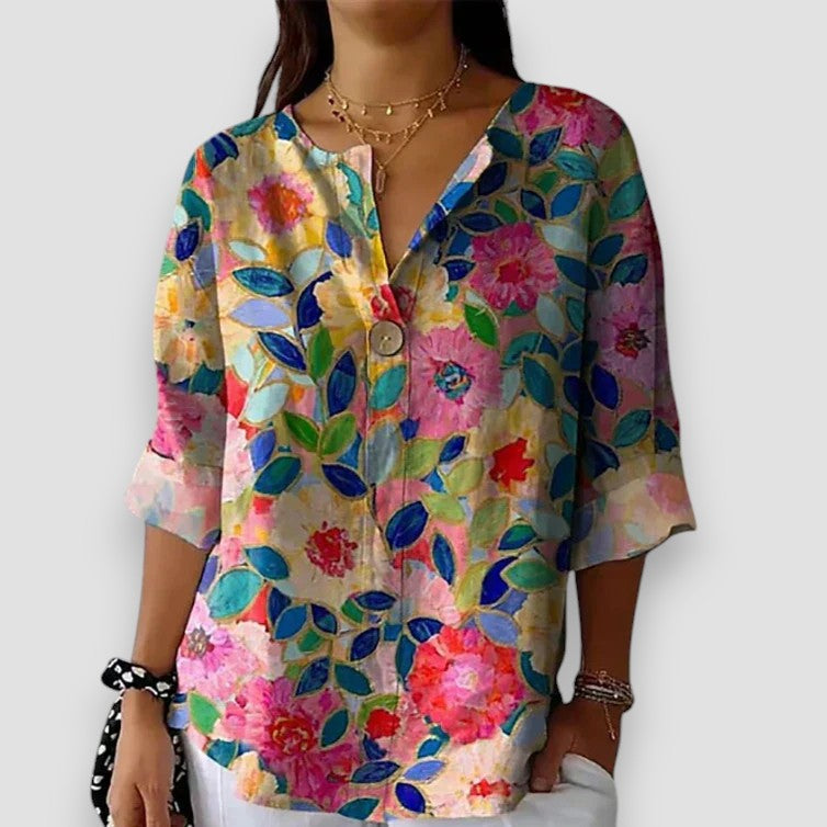 Elenora | Vintage Bloes met Bloemen