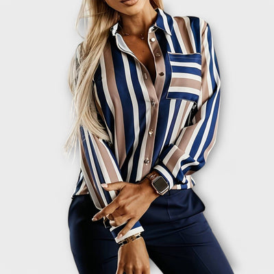 Emily - casual en rustige gestreepte blouse
