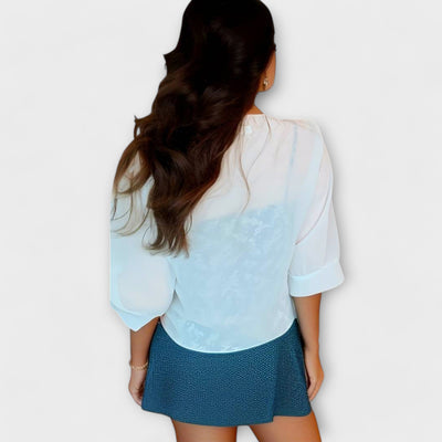 Olivia - Blouse met open voorkant