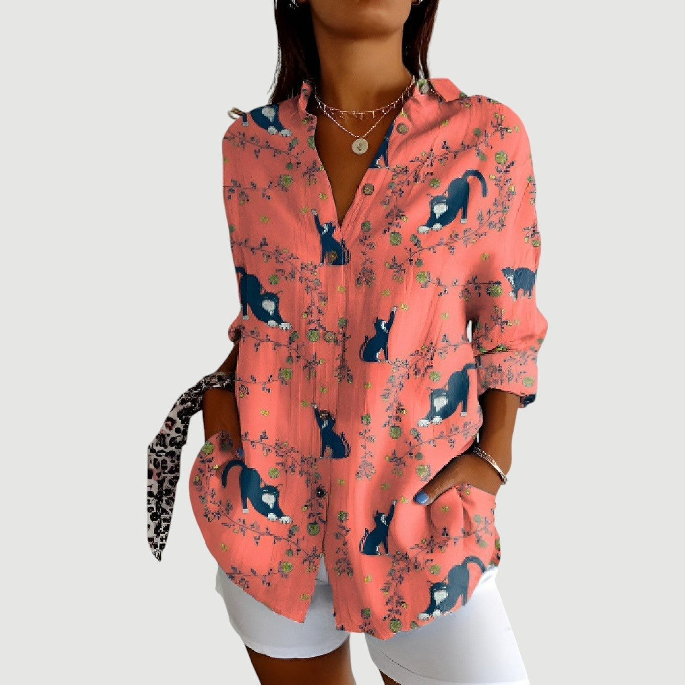 Denise™ | Blouse met Kleurrijk Ontwerp