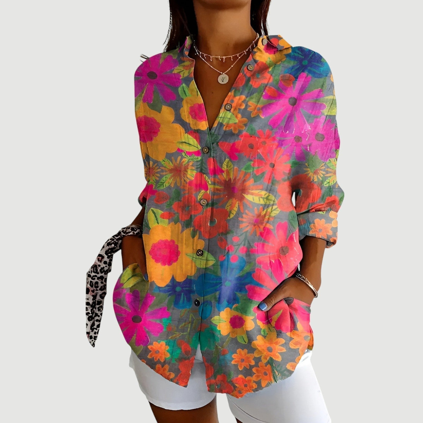 Eva™ | Blouse met Kleurrijk Ontwerp